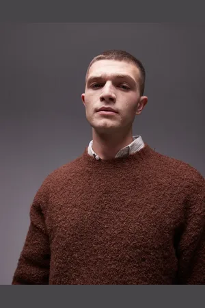 Topman Jersey holgado de bouclé de