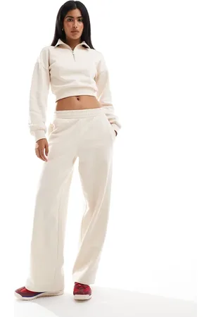 Miss Selfridge Joggers color de pernera ancha de (parte de un conjunto)-Blanco
