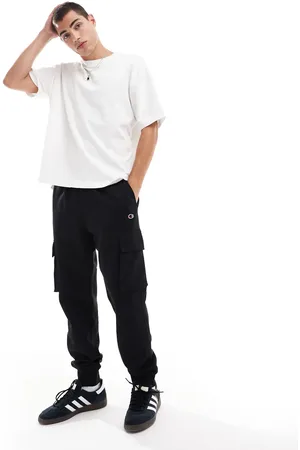 Champion Joggers cargo negros con bajos ajustados de canalé Legacy de