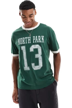 Hollister Camiseta de corte cuadrado de estilo deportivo con paneles en contraste de