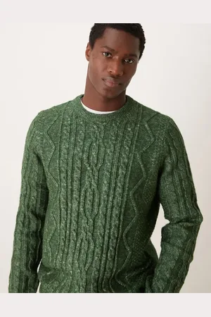 ASOS Jersey con cuello redondo de punto de ochos grueso de
