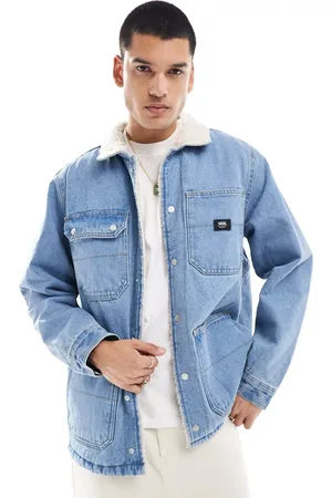 Vans Chaqueta vaquera azul lavado con forro de sherpa Drill Chore de