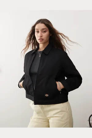 Dickies Chaqueta corta negra con forro Eisenhower de