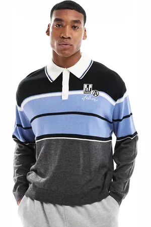 ASOS Polo de corte cuadrado extragrande y estilo rugby con detalle del logo de punto de