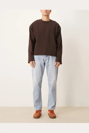 Abercrombie & Fitch Vaqueros de corte suelto con vintage y diseño ligeramente desgastado de -Azul