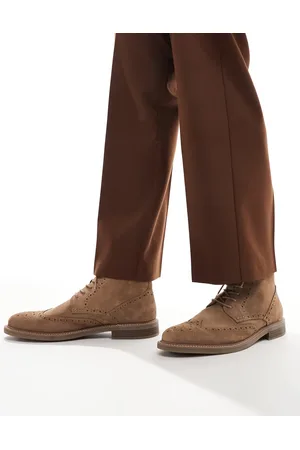 ASOS Botas color estilo Oxford con cordones de ante de -Beis neutro