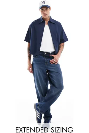 ASOS Camisa corta de corte cuadrado con cuello de estilo años 70 de popelina de