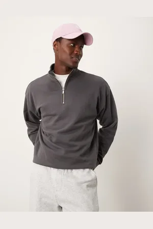 New Look Sudadera con cuello alzado y cremallera corta de