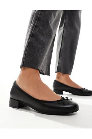 Aldo Bailarinas negras con tacón bajo de cuero Aliette de