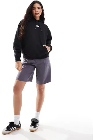 The North Face Sudadera negra extragrande básica con capucha y logo de