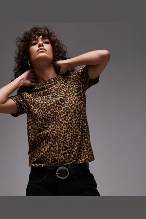 MANGO Camiseta con estampado de leopardo de