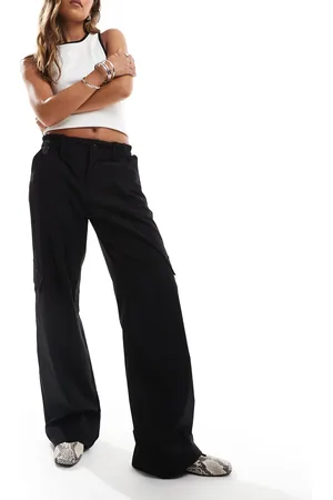 Sixth June Pantalones negros utilitarios de