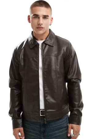 ASOS Chaqueta Harrington de cuero sintético de