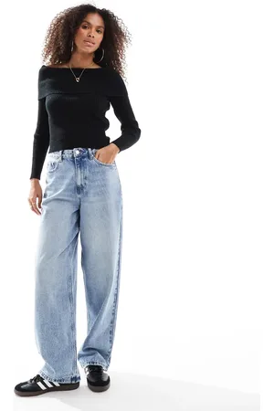 ONLY Jersey con escote Bardot de punto de