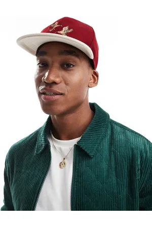 ASOS Gorra con visera en contraste y estampado gráfico de pájaro de -Rojo