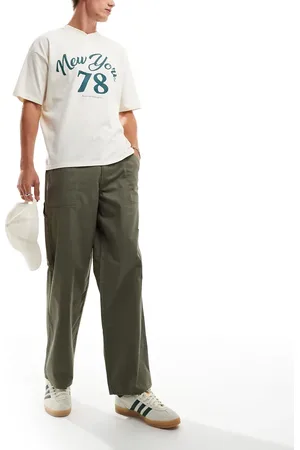 New Look Pantalones holgados de estilo carpintero de -Verde