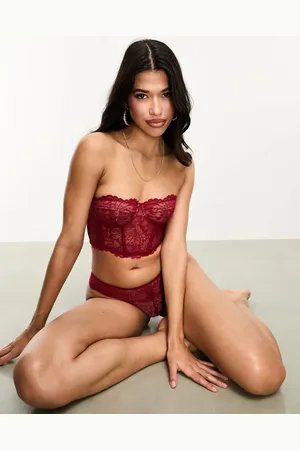 ASOS Corsé con aros de encaje Sienna de -Rojo