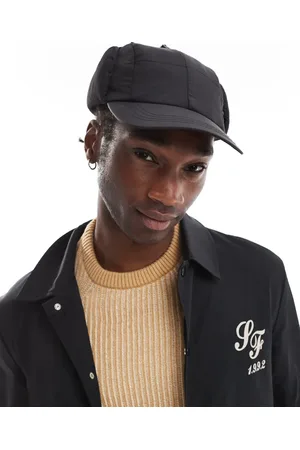 ASOS Gorra de cazador negra acolchada de nailon de