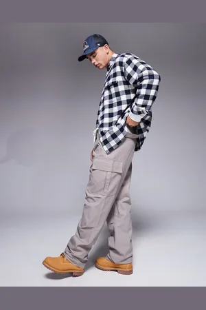 ASOS Pantalones cargo grises holgados de