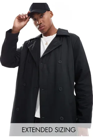 ASOS Gabardina negra acolchada ligera de