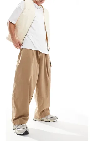 ASOS Pantalones cargo color de corte globo de -Marrón