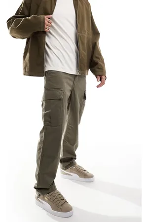 Vans Pantalones cargo marrón claro de corte tapered suelto Service de