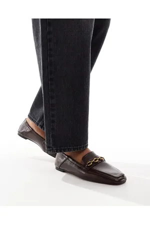 ASOS Mocasines marrones con detalle de cadena Model de