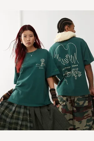 Deus Ex Machina Camiseta verde oscuro unisex con estampado gráfico Hauntology de