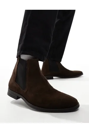 ASOS Botines Chelsea marrones de ante de