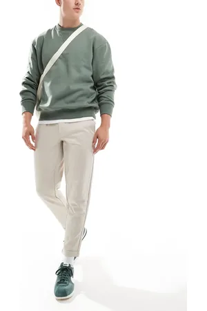 Only & Sons Pantalones capri color crema de corte tapered de -Blanco