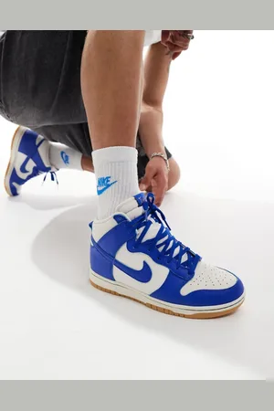 Nike Zapatillas de deporte blancas y azules Dunk High SE de