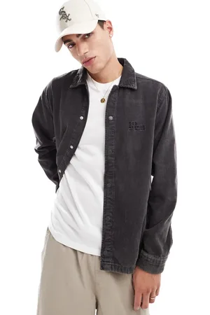 Only & Sons Sobrecamisa gris carbón holgada de pana de