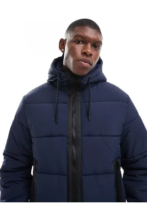 ASOS Chaqueta de plumas de nailon con ribetes en contraste de