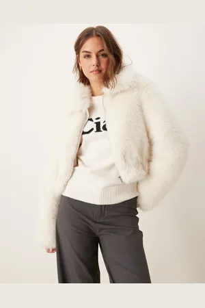 ASOS Chaqueta bomber corta color de piel sintética de -Negro