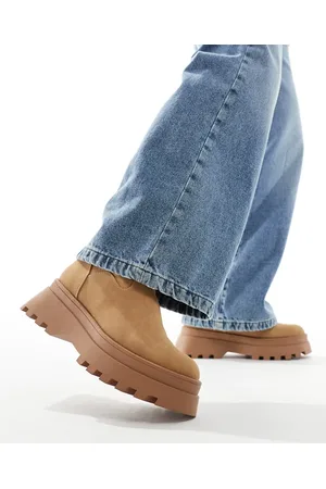 ASOS Botas color tostado de estilo worker con suela gruesa de -Marrón