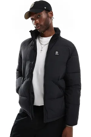 Timberland Chaqueta de plumas negra con logo pequeño de