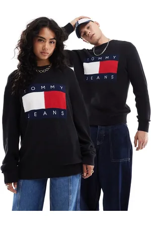 Tommy Hilfiger Jersey unisex con detalle de bandera grande de punto de