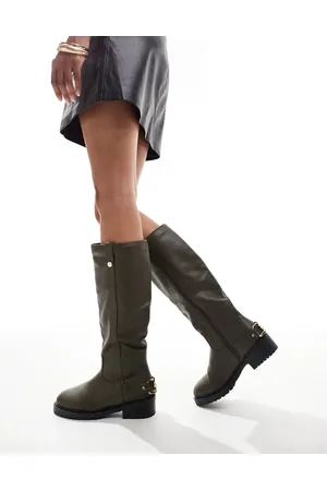 Simmi London Botas por la rodilla verde Gerald de SIMMI London