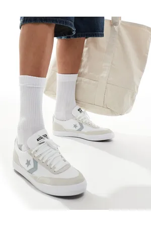 Converse Zapatillas de deporte blancas y grises Net Star Classic Canvas Ox de