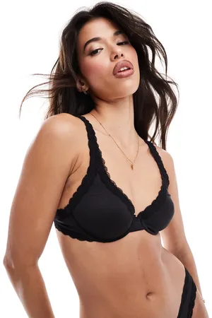 ASOS Sujetador de microfibra supersuave con aros y ribete de encaje Tia de