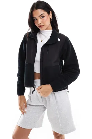 The North Face Chaqueta polar negra de tejido grueso Retro Denali de