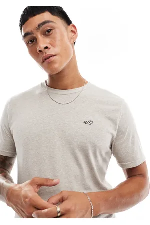 Hollister Camiseta color tostado jaspeado con logo Icon de -Marrón
