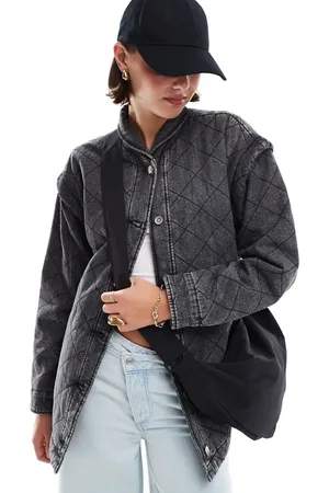 ONLY Chaqueta vaquera guateada con cinturón de