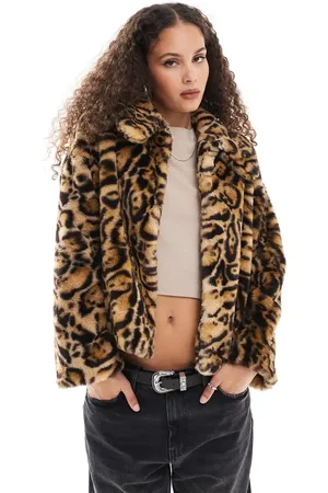 Reclaimed Chaqueta corta con estampado animal de piel sintética de -Multicolor