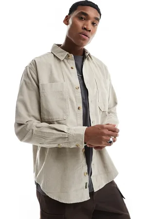 Only & Sons Sobrecamisa beis de pana de -Blanco