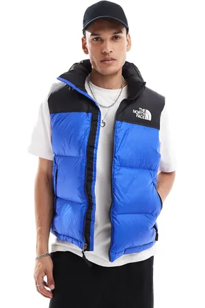 The North Face Chaleco de plumas azul Retro Nuptse de