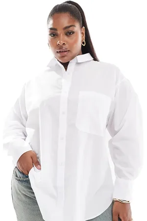 ASOS Camisa blanca extragrande de Curve
