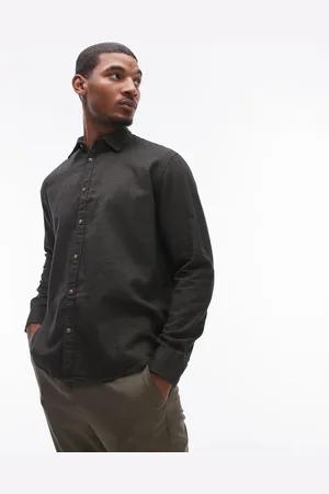 SELECTED Camisa verde oscuro extragrande de
