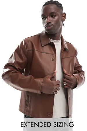 ASOS Chaqueta Harrington de cuero sintético de