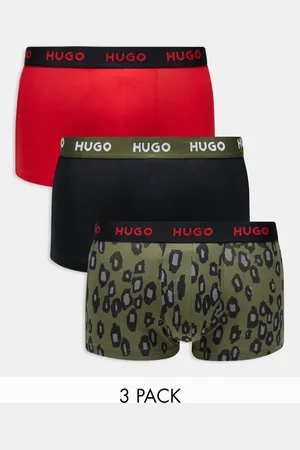 HUGO BOSS Pack de 3 calzoncillos de varios colores con estampado animal de HUGO Bodywear